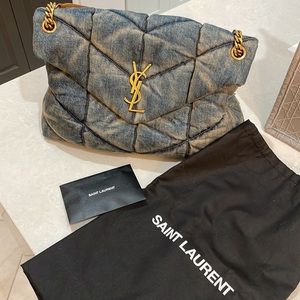 Saint Laurent Loulou denim shoulder bag